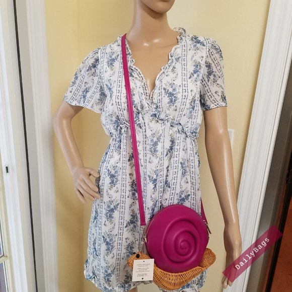 KATE SPADE SNAIL ENCHANTED PINK CROSSBODY BAG - Picture 10 of 13